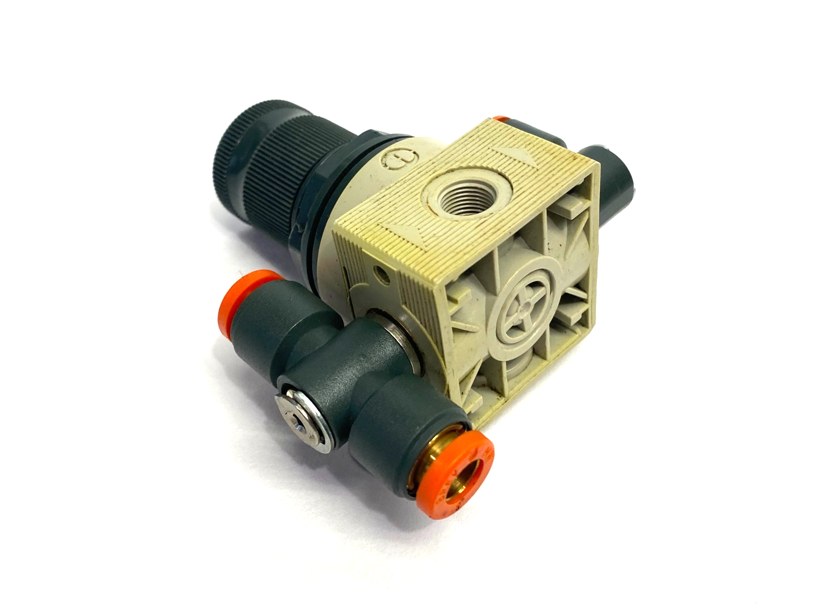 5207003 | Metal Work Pneumatic Regulator 1/4" Ports MISSING O-RING- Used - Maverick Industrial Sales