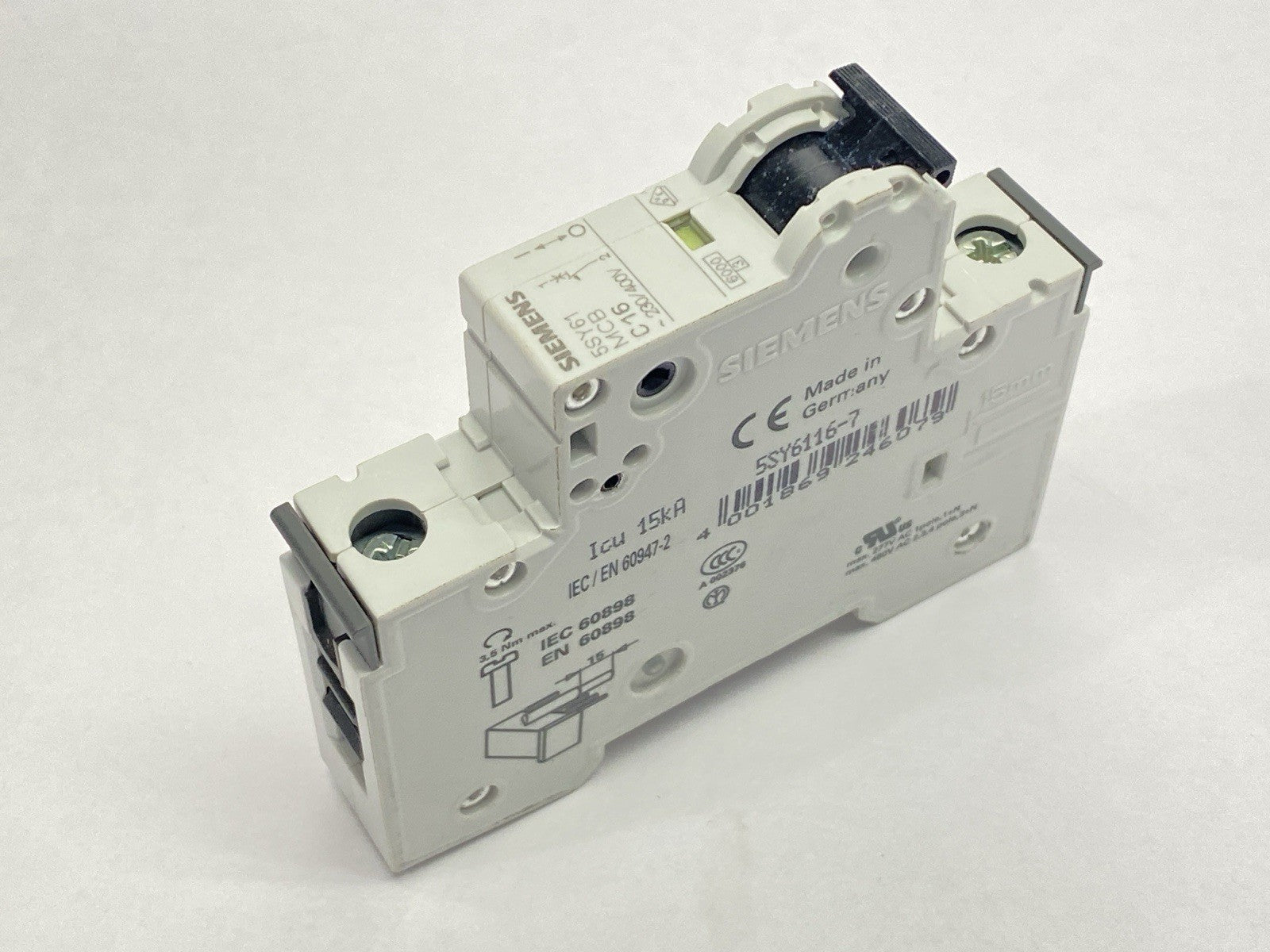 Siemens 5SY6116-7 Miniature Circuit Breaker MCB C16 1-Pole 16A 230/400V - Maverick Industrial Sales