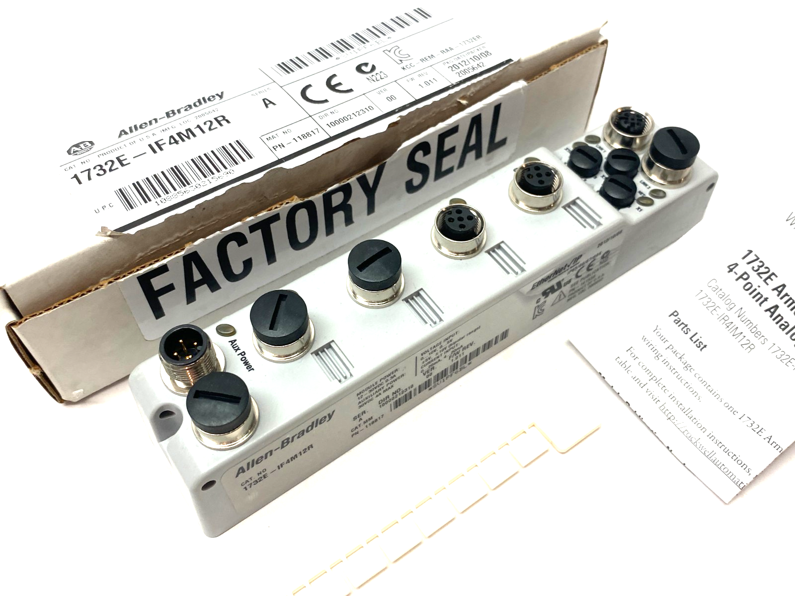 Allen Bradley 1732E-IF4M12R Ser A ArmorBlock Dual-Port EtherNet/IP Analog IO Mod - Maverick Industrial Sales