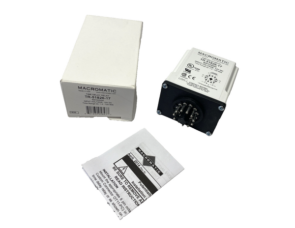 Macromatic TR-51826-17 Time Delay Relay Watchdog 12V 10A DPDT 1.2 – 120 Min - Maverick Industrial Sales