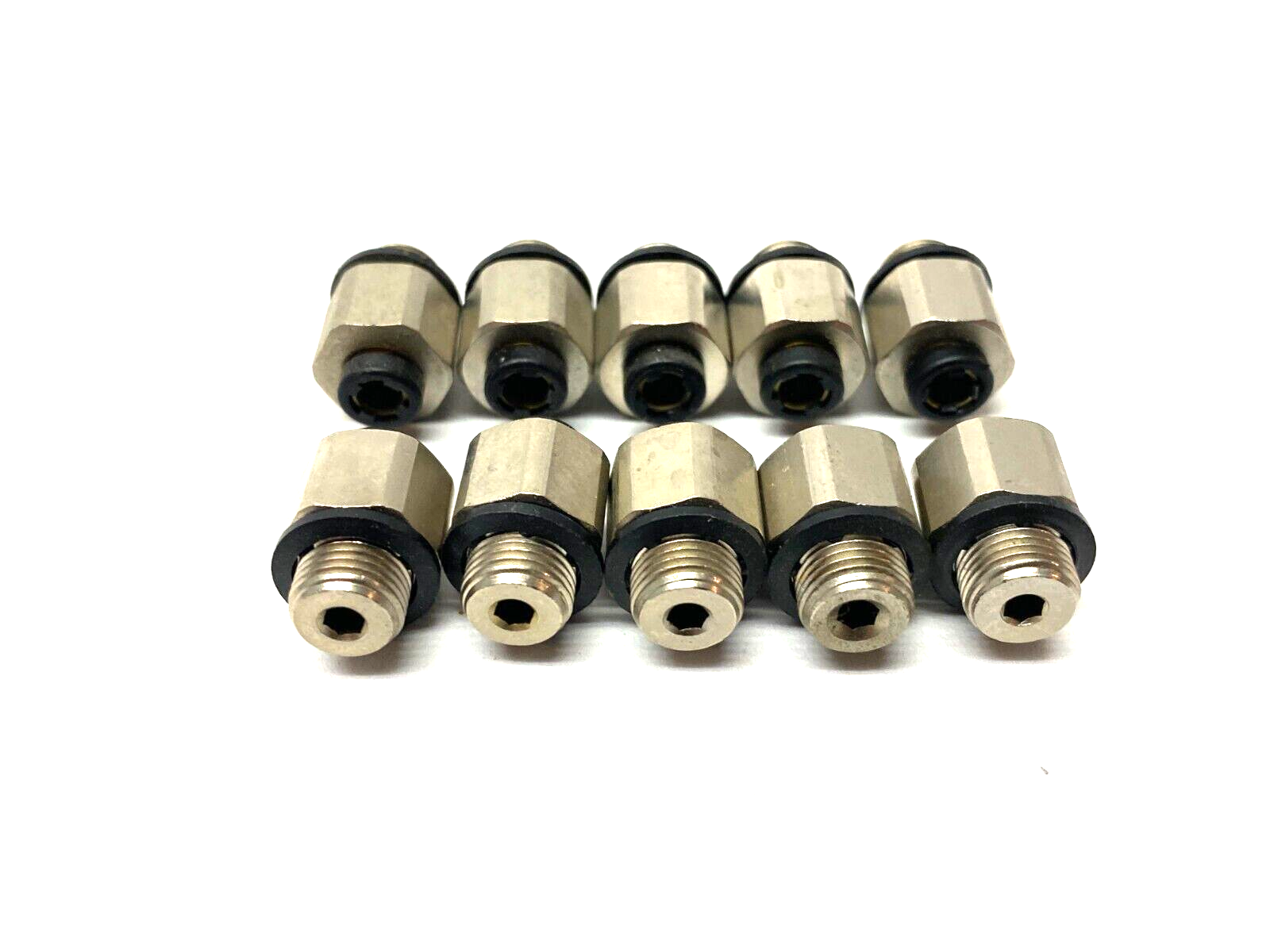 Stainless Steel Push-to-Connect Tube Fitting 4mm OD Tube to 1/8" MNPT LOT OF 10 - Maverick Industrial Sales