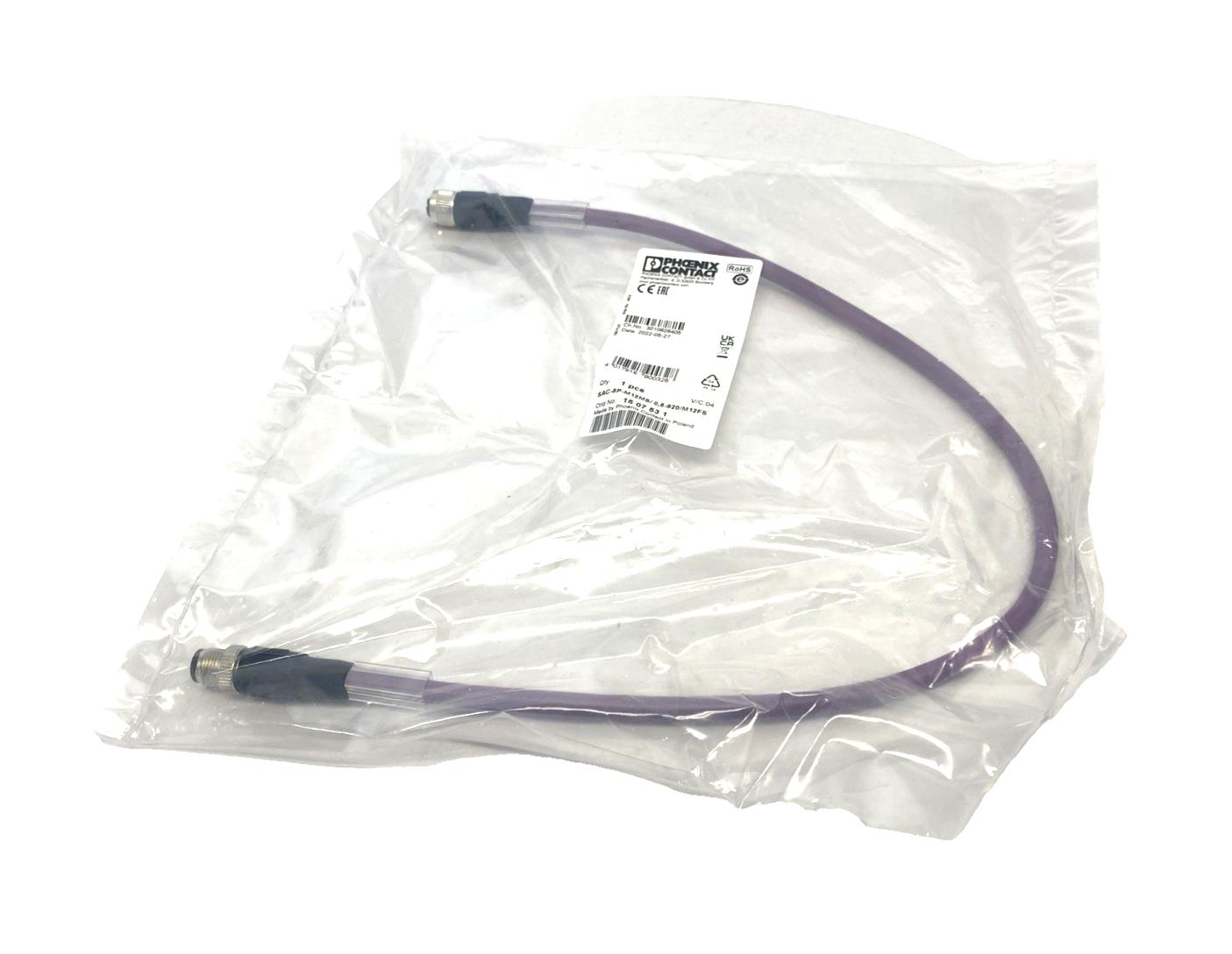 Phoenix Contact SAC-5P-M12MS/0,5-920/M12FS Bus System Cable M12 M-F 1507531 - Maverick Industrial Sales