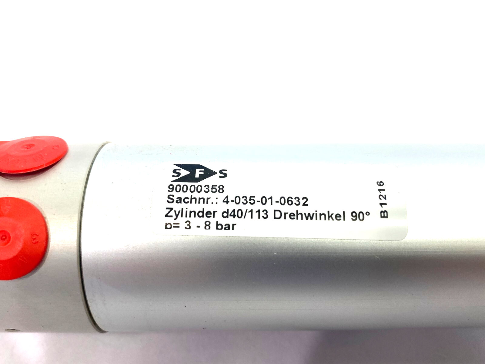 SFS 4-035-01-0632 Pneumatic Cylinder d40/113 90 Degree 3-8bar - Maverick Industrial Sales