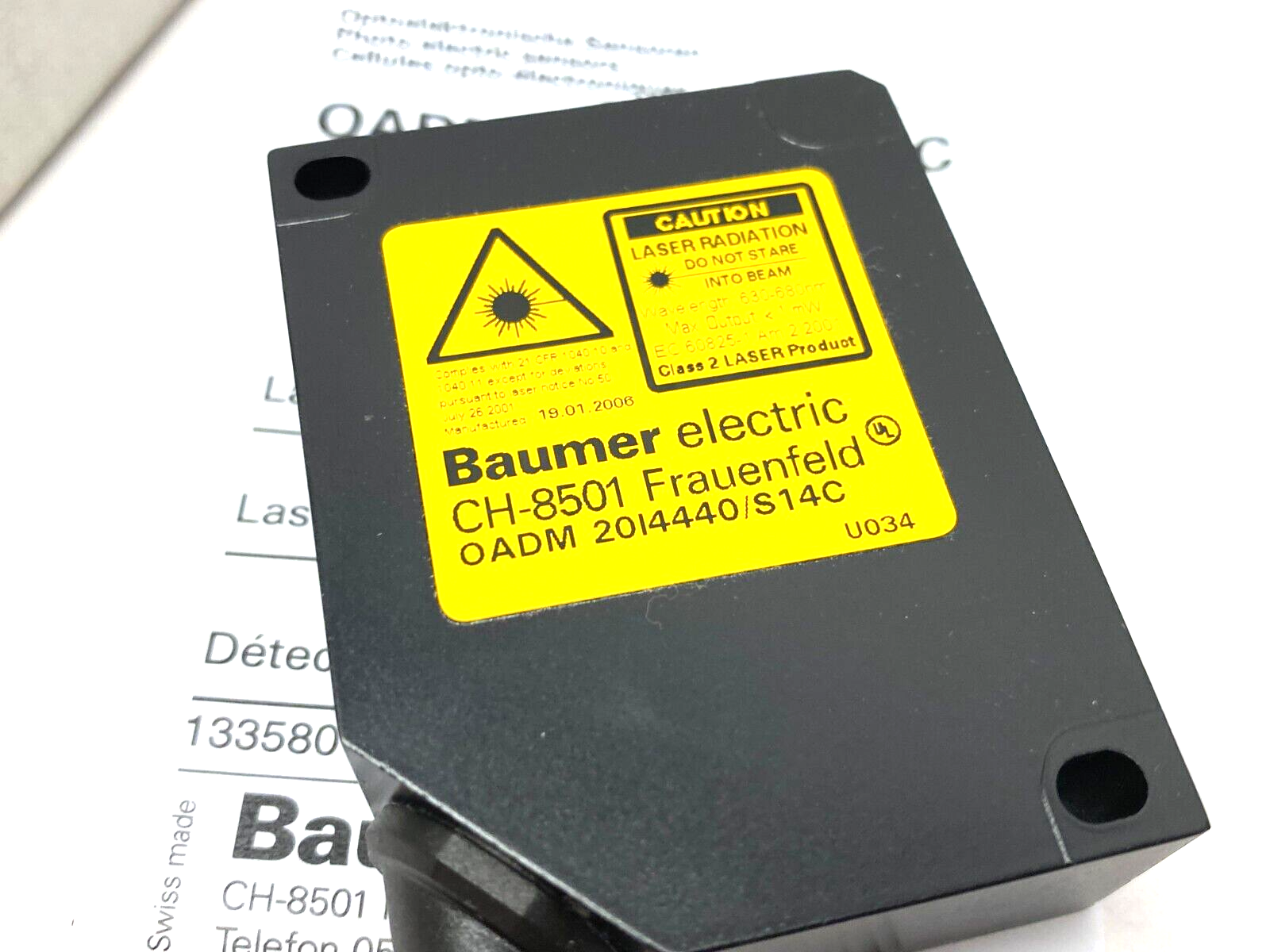 Baumer OADM 20I4440/S14C Teach-In: Button Distance Sensor 30~70mm 11077730 - Maverick Industrial Sales