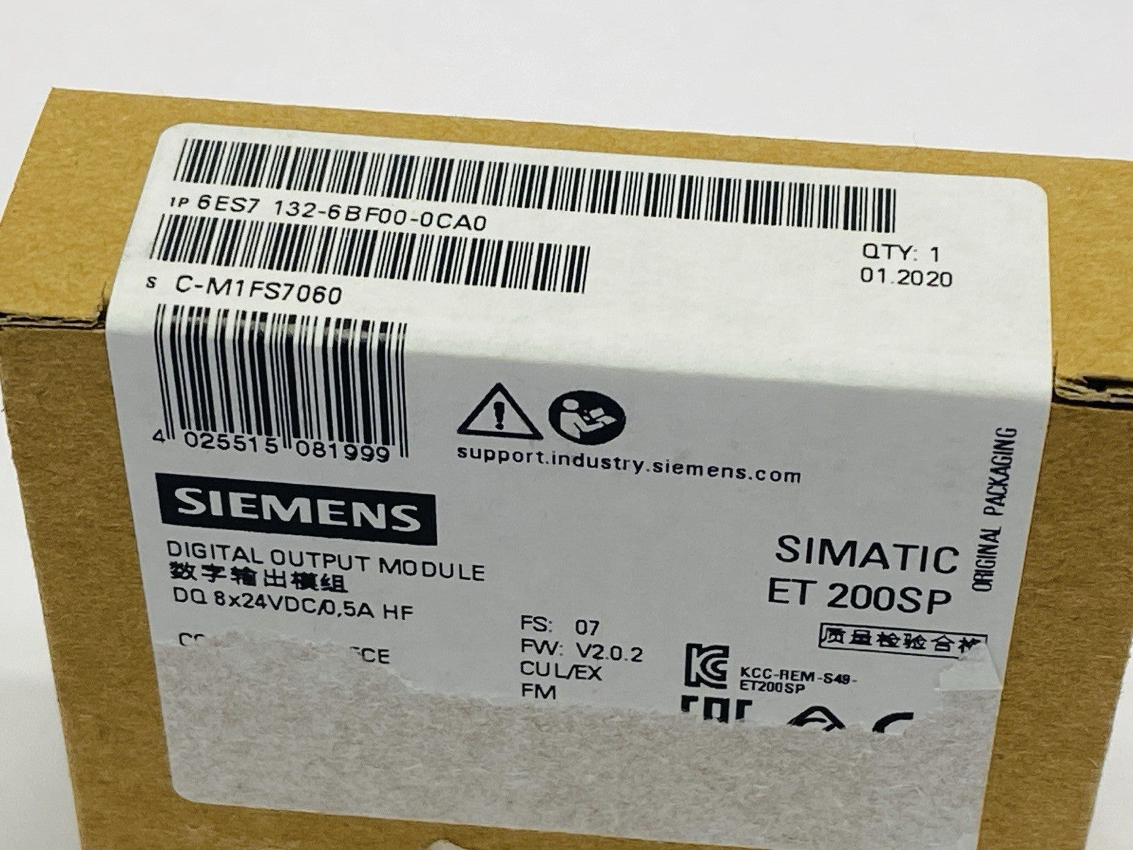 Siemens 6ES7132-6BF00-0CA0 SIMATIC ET 200SP Digital Output Module - Maverick Industrial Sales