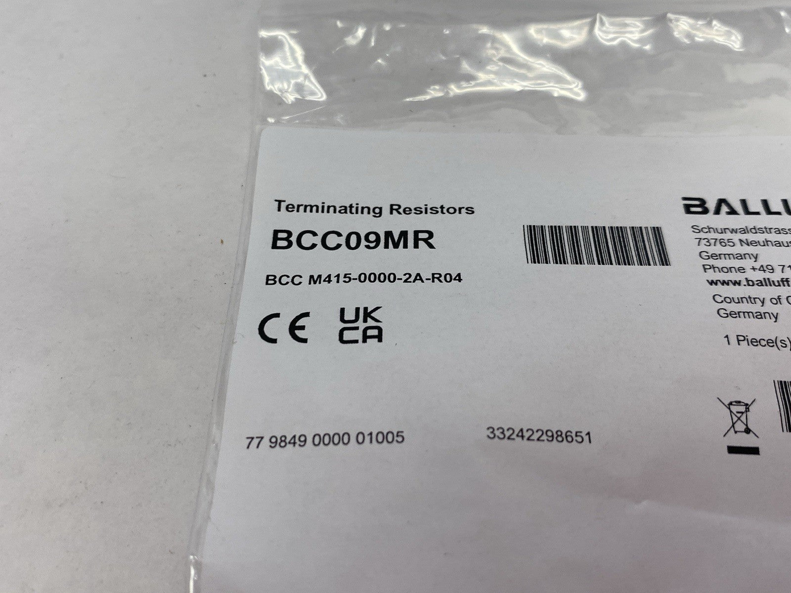 Balluff BCC09MR DeviceNet Terminating Resistor M12 5-Pin BCC M415-0000-2A-R04 - Maverick Industrial Sales