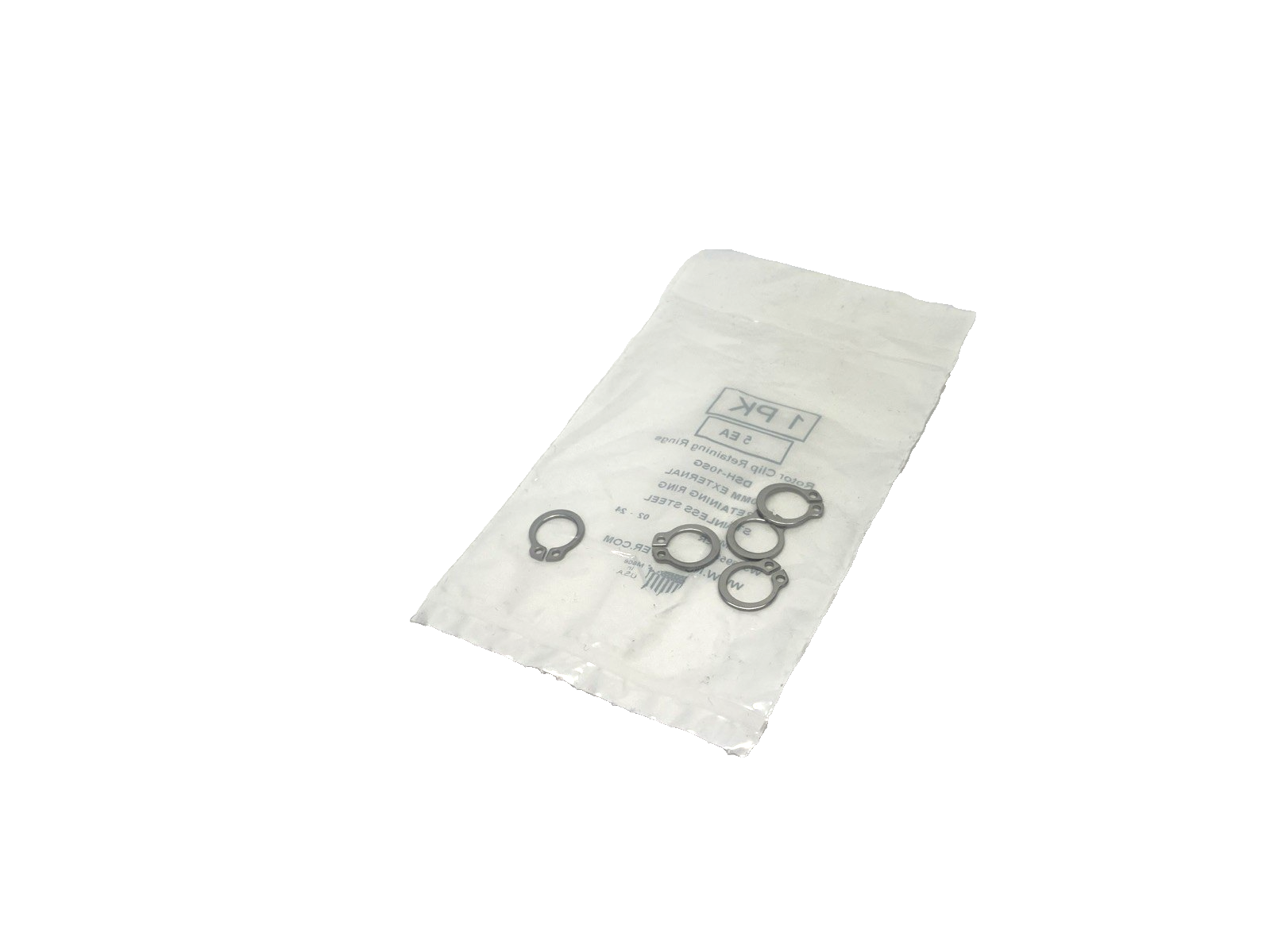 DSH-10SG 5pk Rotor Clip External Retaining Ring For 10mm Shaft SS 10-PACKS 50pcs - Maverick Industrial Sales