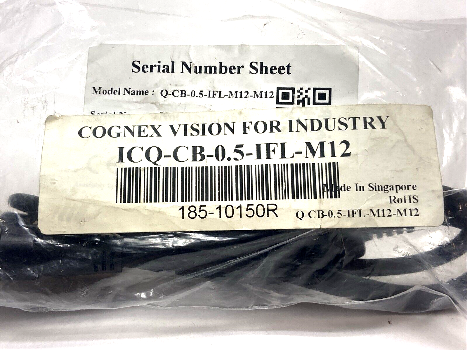 ICQ-CB-0.5-IFL-M12 | Cognex Connection Cable - New - Maverick Industrial Sales