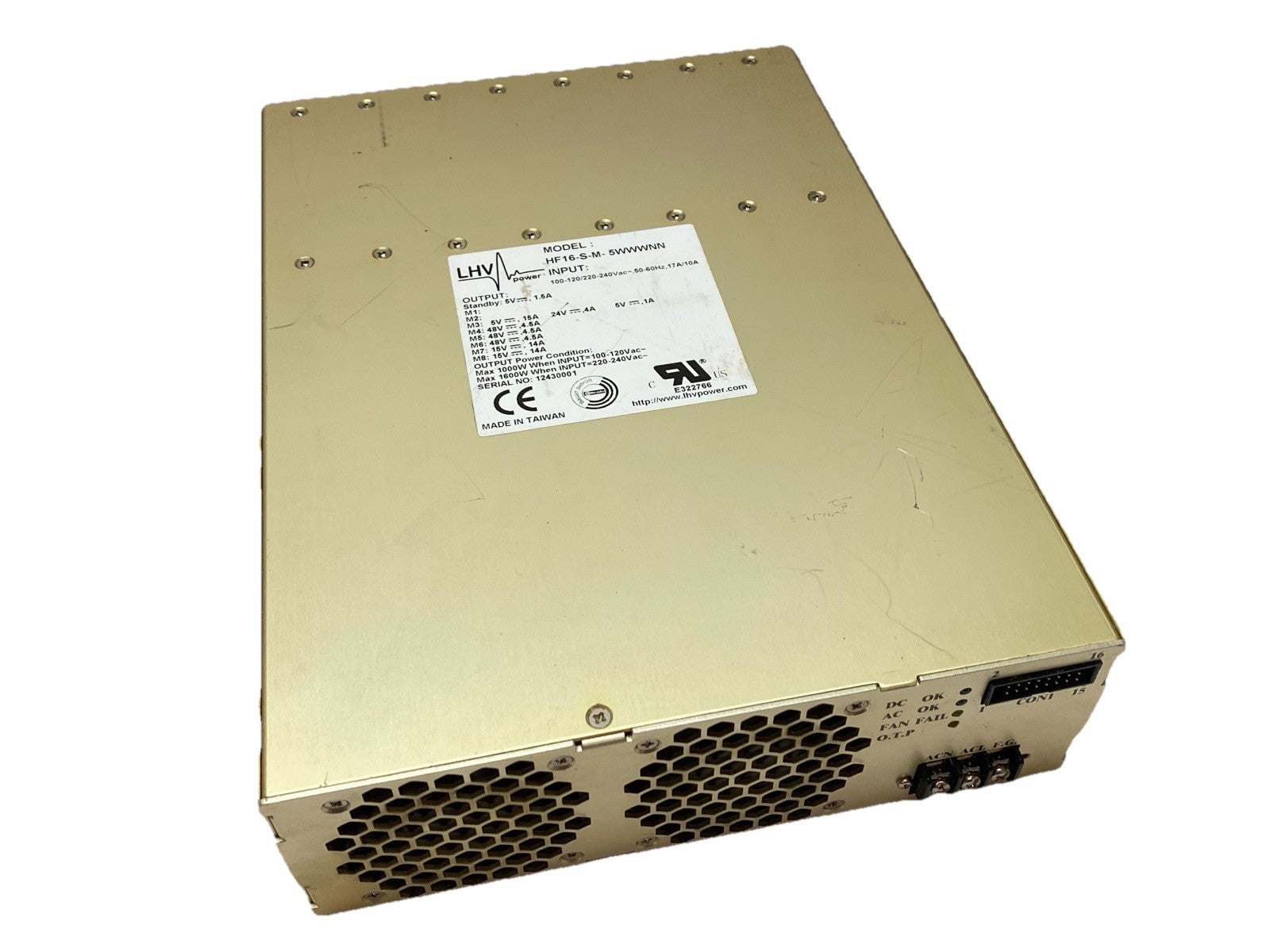 HF16-S-M-5WWWNN | LHV Power High Voltage Power Supply 1000W/1600W - Used - Maverick Industrial Sales