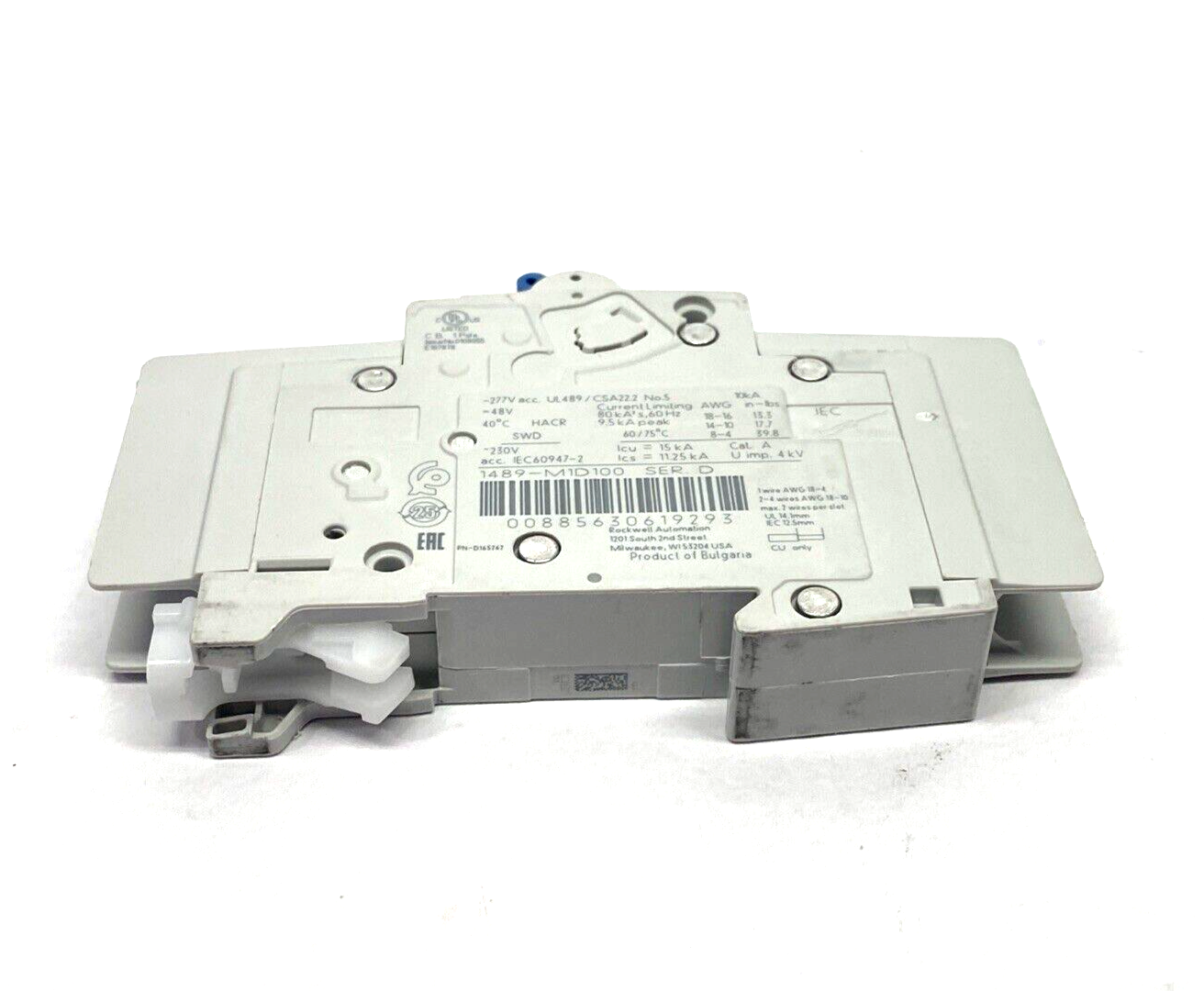 Allen Bradley 1489-M1D100 Ser. D Miniature Circuit Breaker 10A 1P - Maverick Industrial Sales