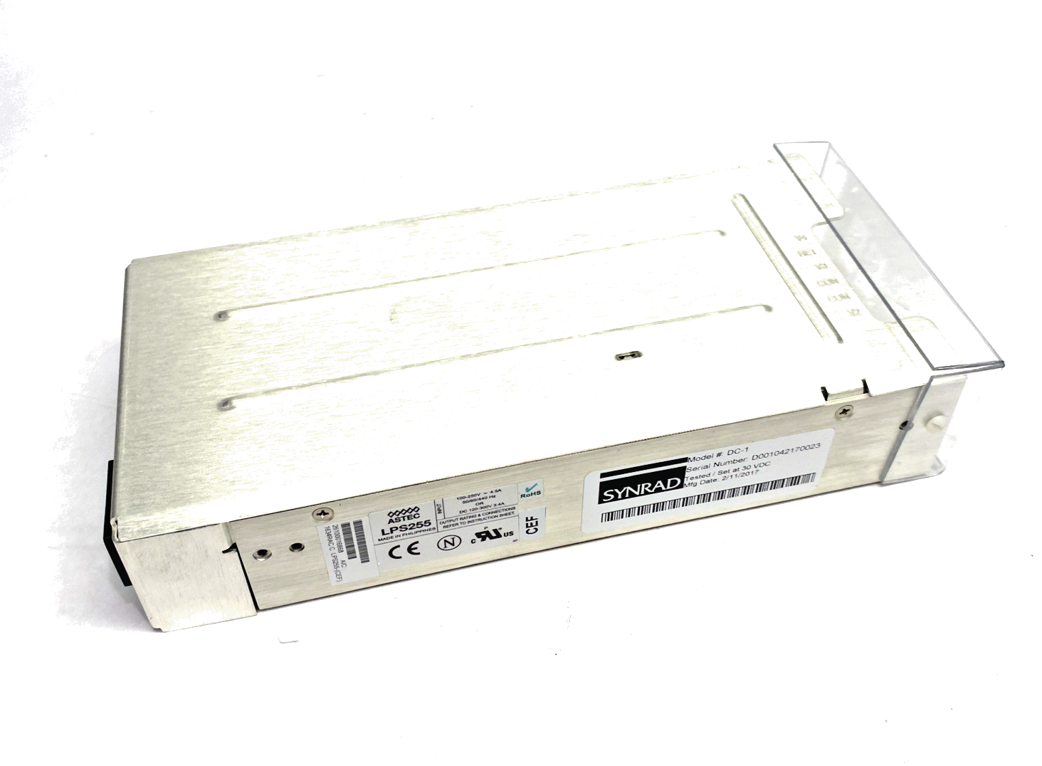 LPS255 | Astec Synrad DC-1 Power Supply Unit 100-250V~4.5A or 120-300VDC 3.4A - Used - Maverick Industrial Sales