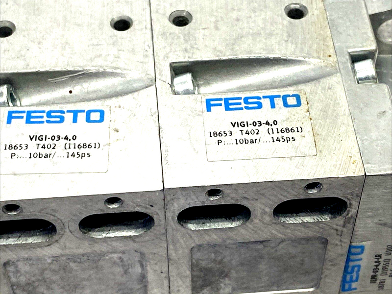 Festo VIGI-03-4,0 Manifold Assembly 3-Station 18653 IEPR-03-4,0-LR 18781 - Maverick Industrial Sales