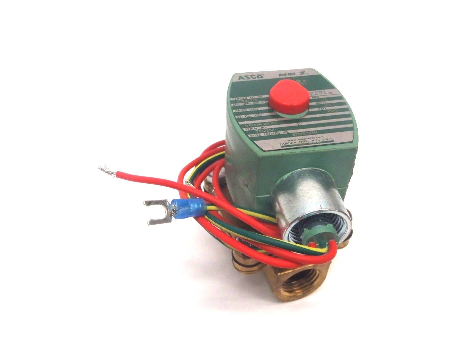 Asco 8210G094N Red Hat II 2-Way Solenoid Valve 120VAC 5/8" Orifice 1/2" NPT - Maverick Industrial Sales