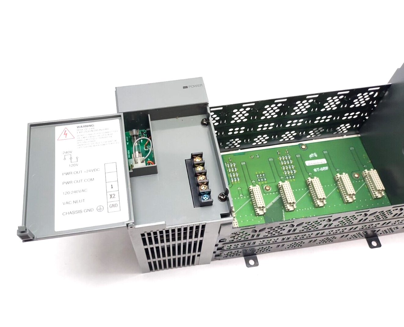1746-A13, 1746-P2 | Allen Bradley 1746-A13 Ser B SLC 500 13-Slot PLC Chassis w/ 1746-P2 Power Supply - Used - Maverick Industrial Sales