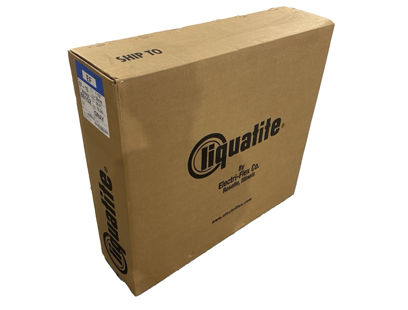 Liquatite EF-15 Flexible Liquidtight Metal Conduit 1-1/2" Size, Gray BOX OF 50' - Maverick Industrial Sales