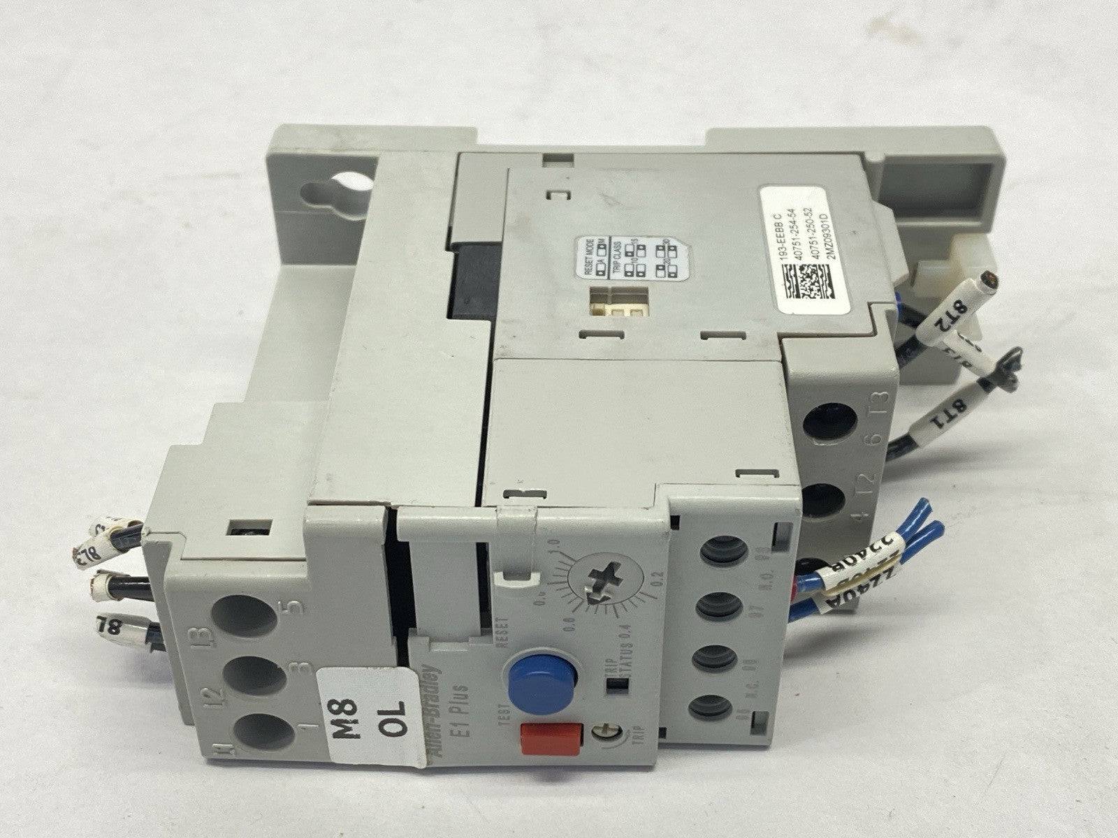 193-EEBB | Allen Bradley Ser C IEC Overload Relay 0.2-1A w/ 193-EPB Panel Mount - Used - Maverick Industrial Sales