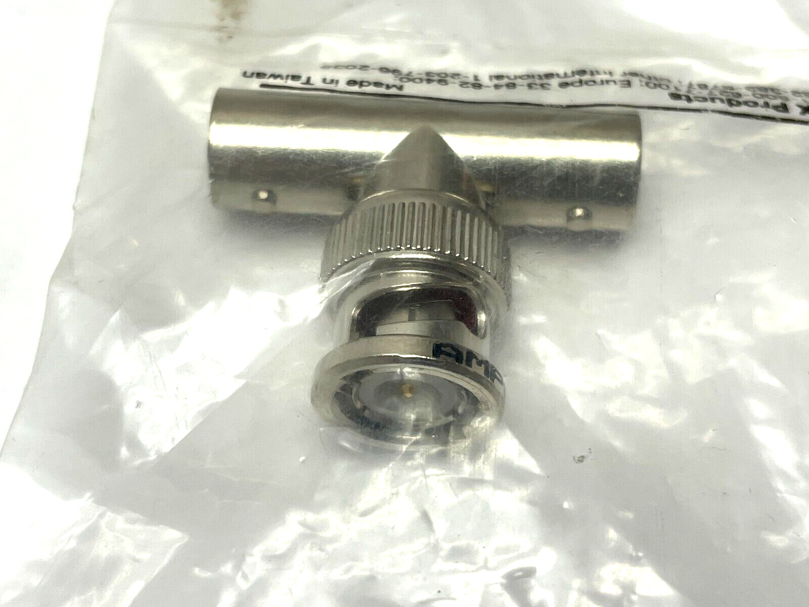Amphenol 31-208-RFX BNC Tee Adapter Jack-Plug-Jack LOT OF 2 - Maverick Industrial Sales