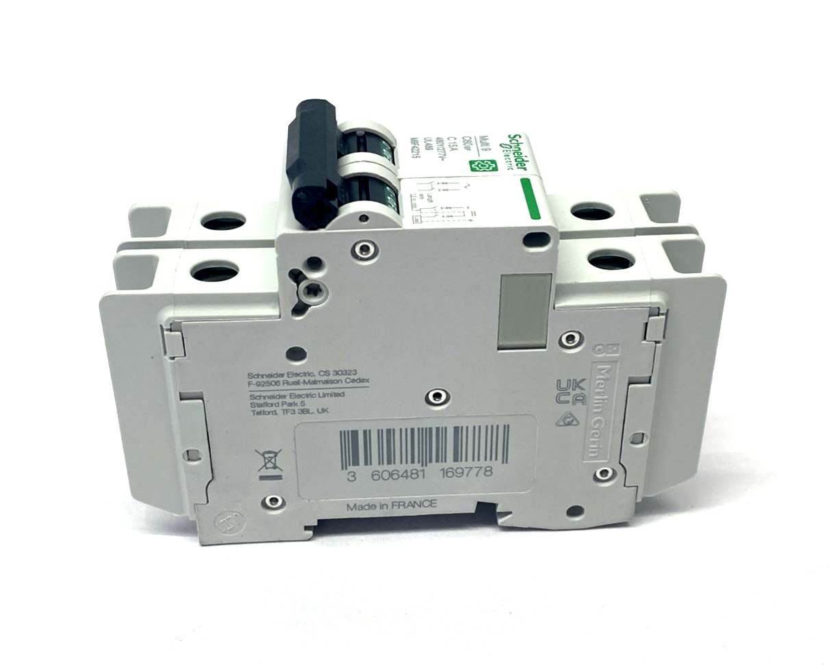 Schneider Electric M9F42215 Miniature Circuit Breaker Multi9 C60BP 2P 15A - Maverick Industrial Sales