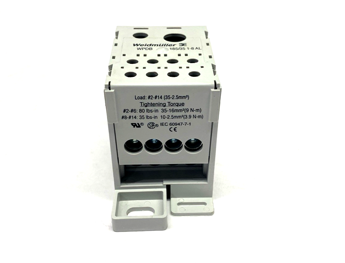 Weidmuller 1879420000 Distribution Block 600V 310A CU9AL, WPDB 185/35 1-8 AL - Maverick Industrial Sales