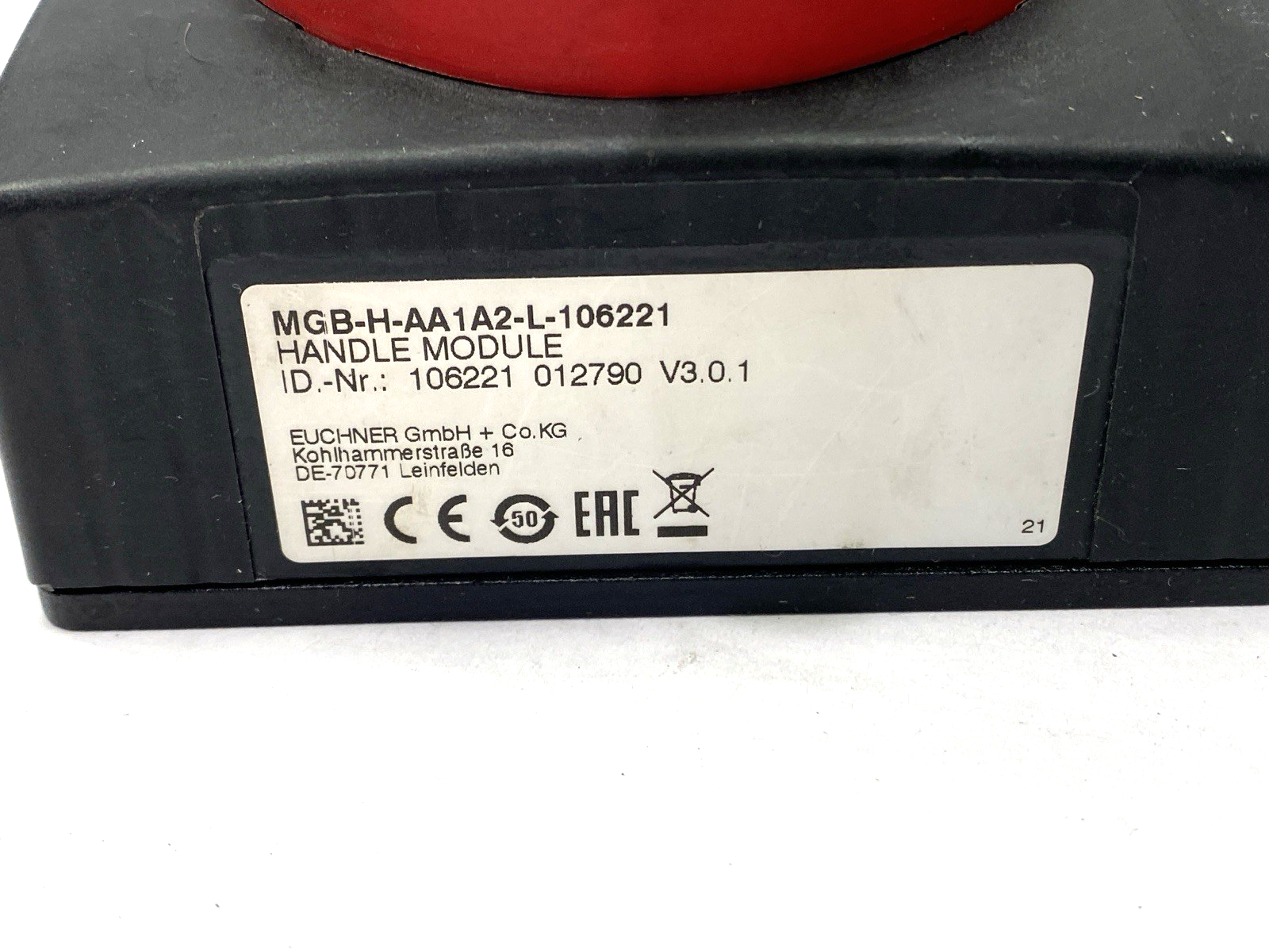 MGB-H-AA1A2-L-106221 | Euchner Handle Module 106221 - Used - Maverick Industrial Sales