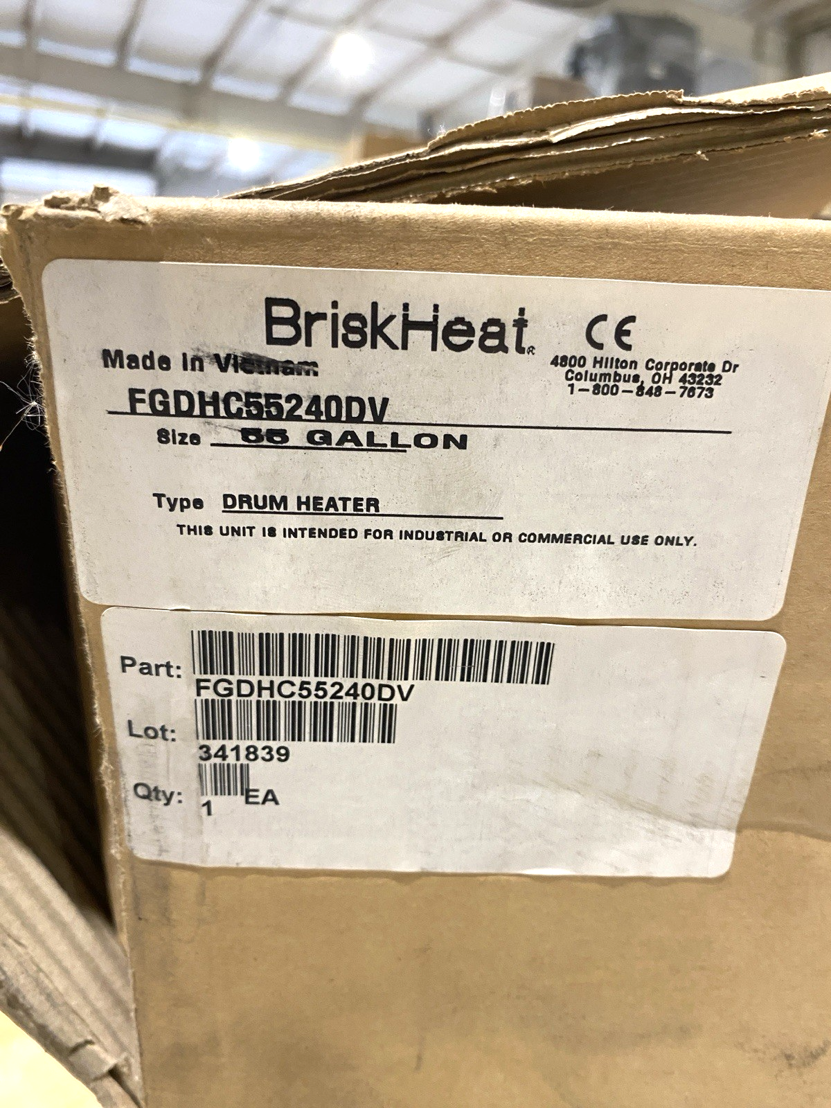 BriskHeat FGDHC55240DV Full-Coverage Drum Heater 55-Gallon 3,200W 240V Dual Zone - Maverick Industrial Sales
