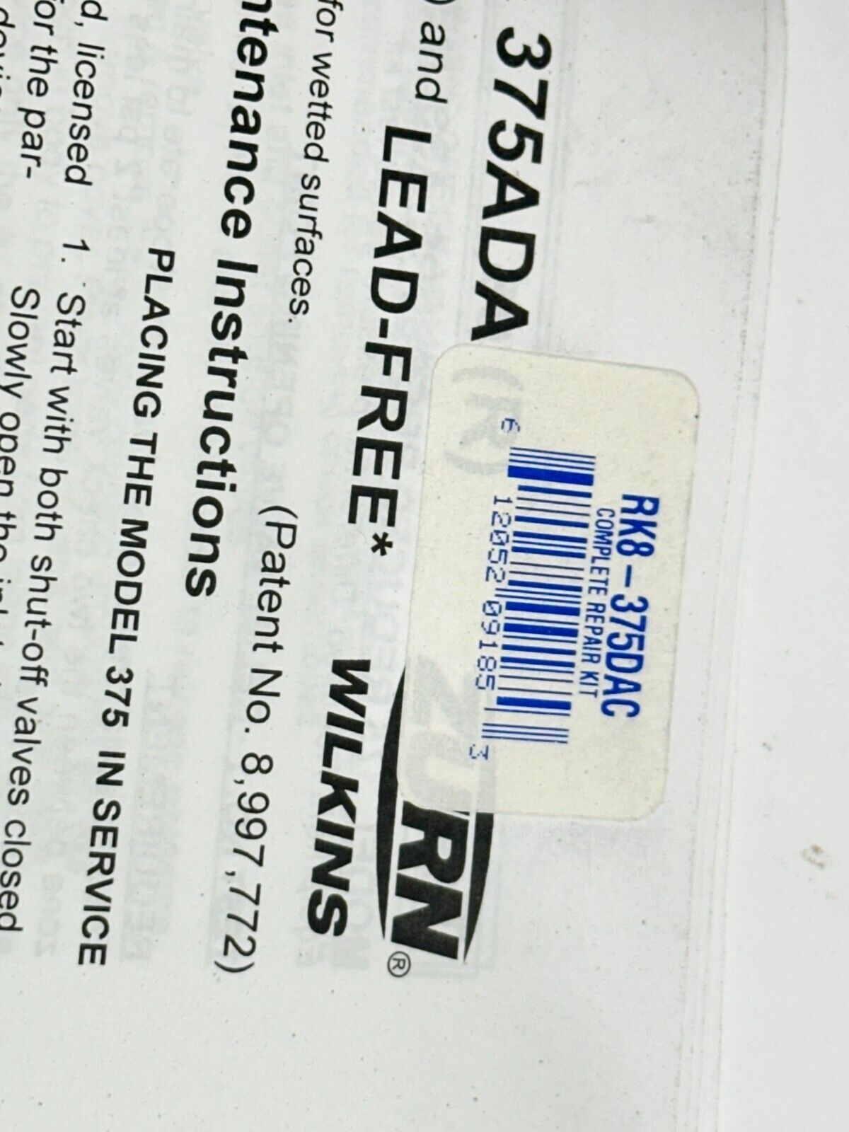 Zurn RK8-375DAC Complete Rubber Valve Repair Kit - Maverick Industrial Sales