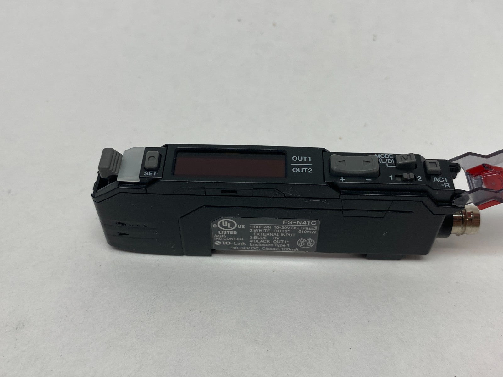 Keyence FS-N41C Fiber Optic Sensor Main Unit M8 4-Pin Connector Type - Maverick Industrial Sales