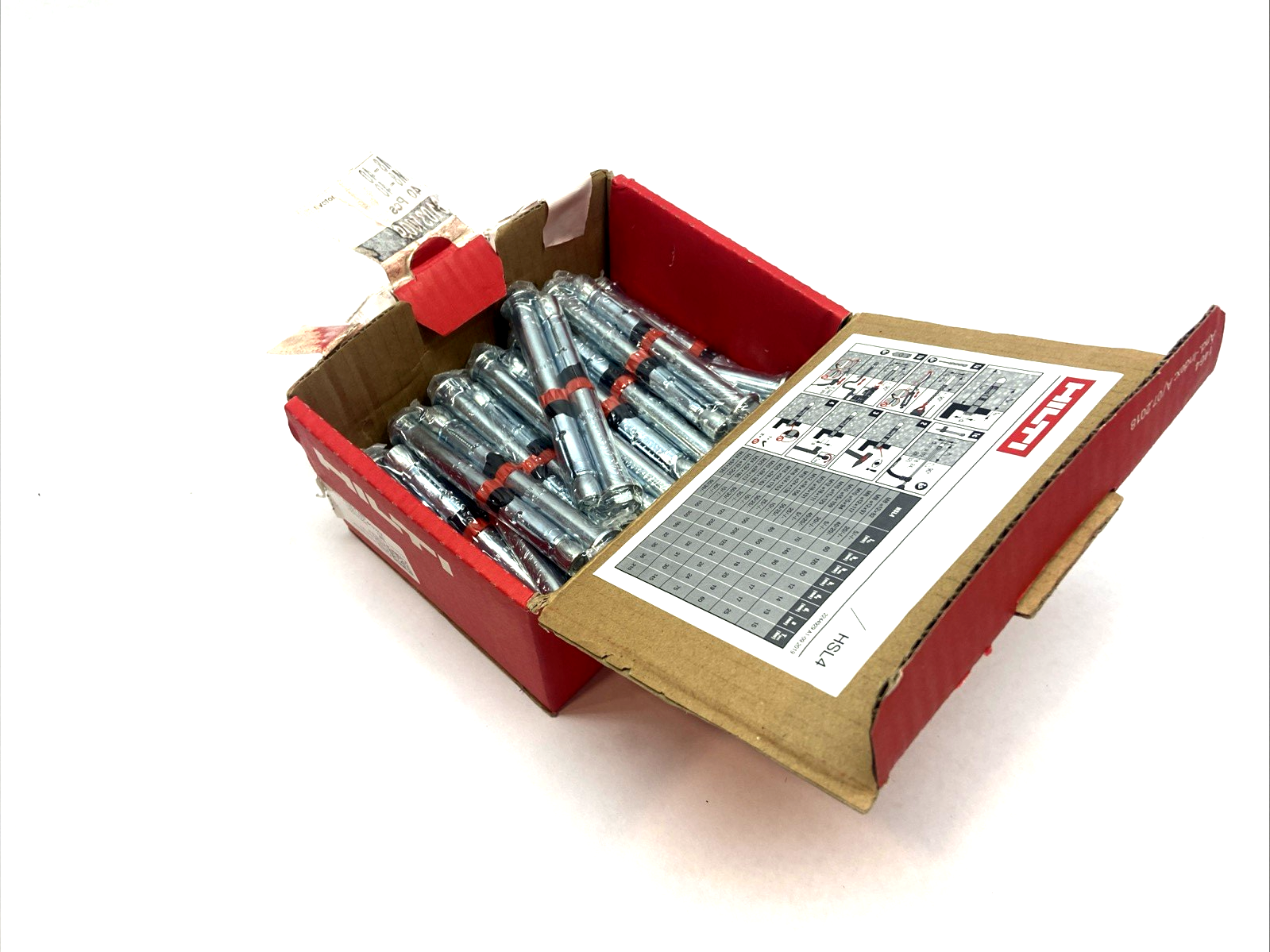 2237400 | Hilti HSL4 M8 d12x117 40/20 Heavy Duty Wedge Anchor LOT OF 40 - New – Open box - Maverick Industrial Sales