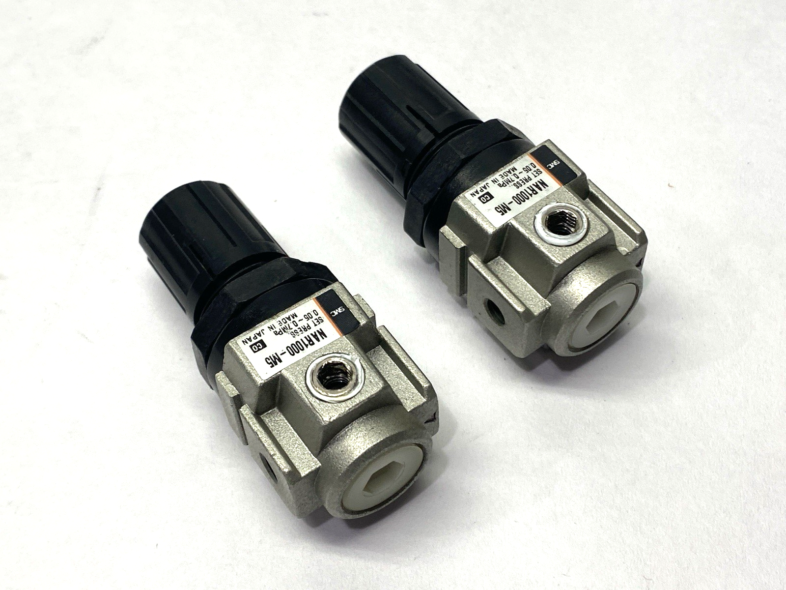 NAR1000-M5 | SMC Miniature Pneumatic Pressure Regulator M5 Ports LOT OF 2 - Used - Maverick Industrial Sales