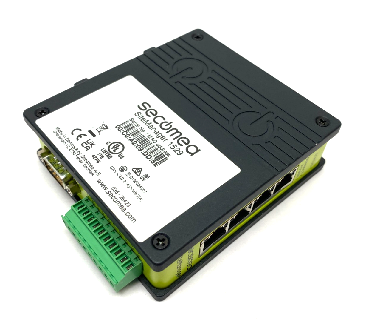 SiteManager 1529 | Secomea Plug-and-Play IoT Hardware Gateway, LAN Uplink Conn. - New – Open box - Maverick Industrial Sales