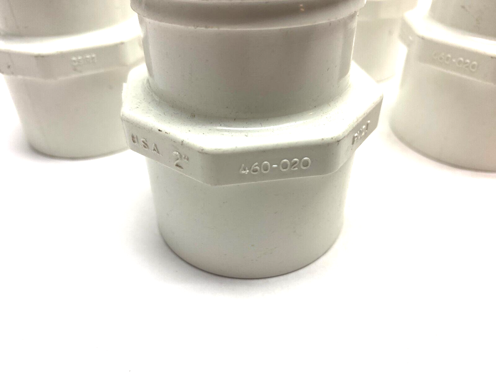 Spears 460-020 Straight Threaded Barb Hose Adapter Fitting 2" PVC SCH40 LOT OF 5 - Maverick Industrial Sales