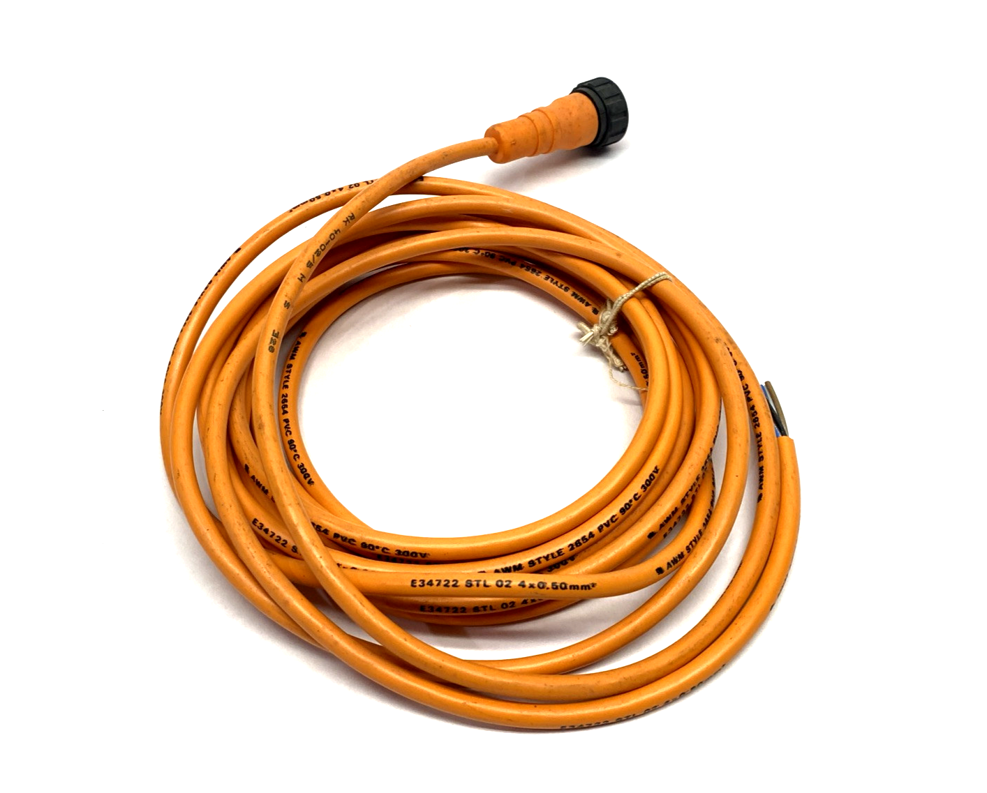 Lumberg RK 40-02/5 M 7/8" Power Single-Ended Cordset 4-Pin Female 5m 11178 - Maverick Industrial Sales