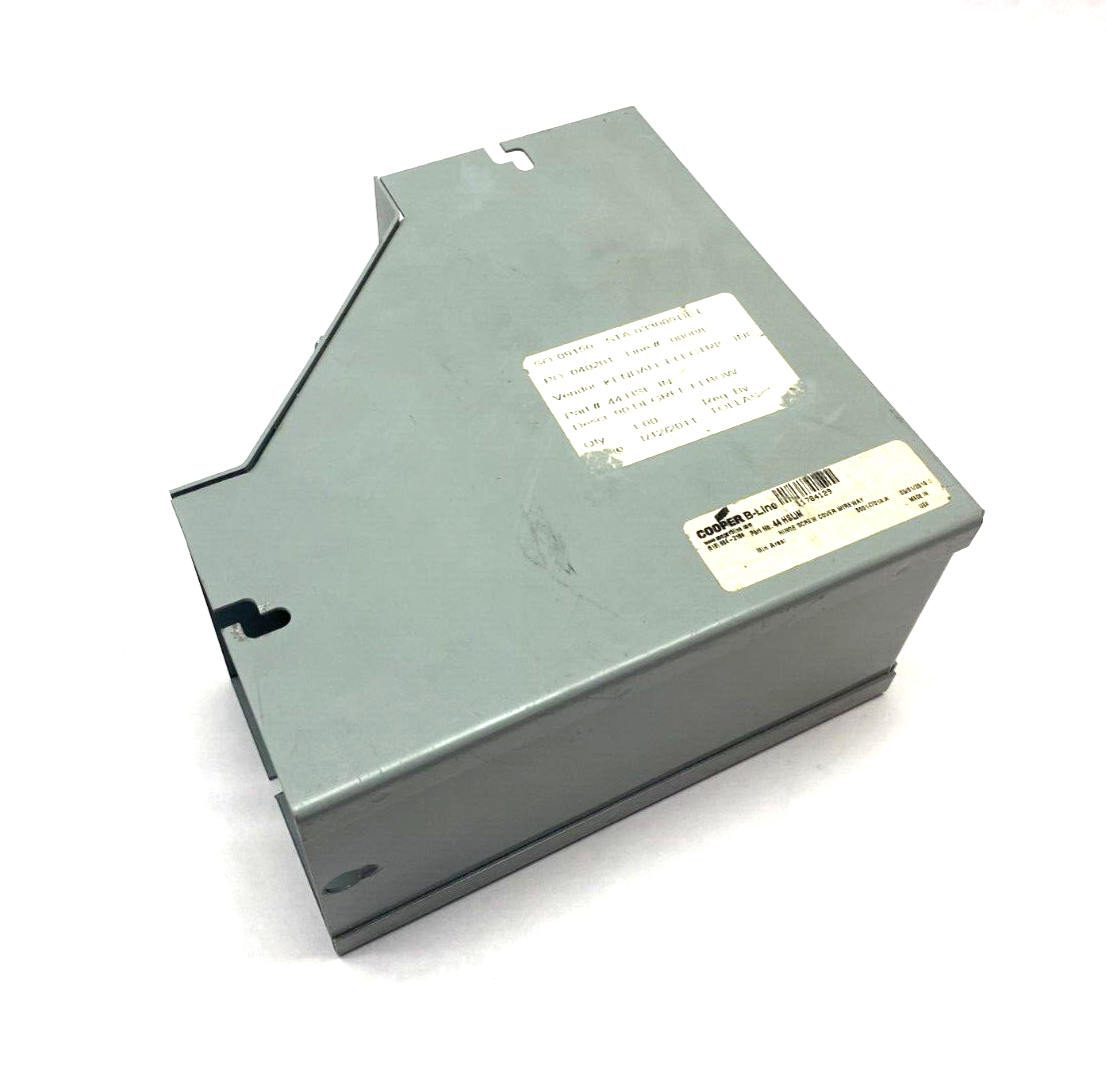 Cooper B-Line 44HSLIN Lay-In Wireway Elbow 90° Hinge Screw Cover Gray Steel - Maverick Industrial Sales