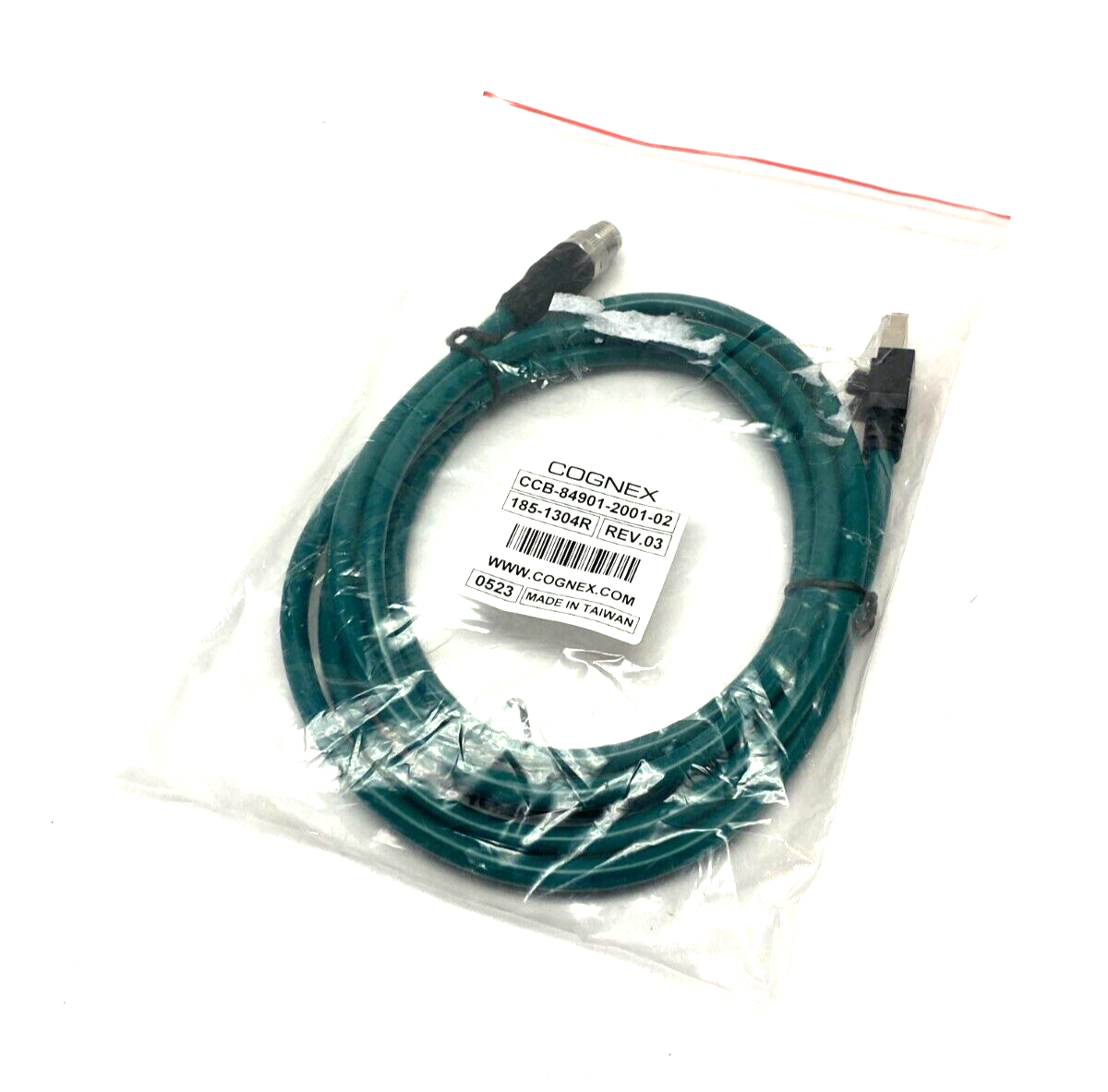 Cognex CCB-84901-2001-02 In-Sight Ethernet Cable RJ45 to M12 X-Coded 185-1304R - Maverick Industrial Sales