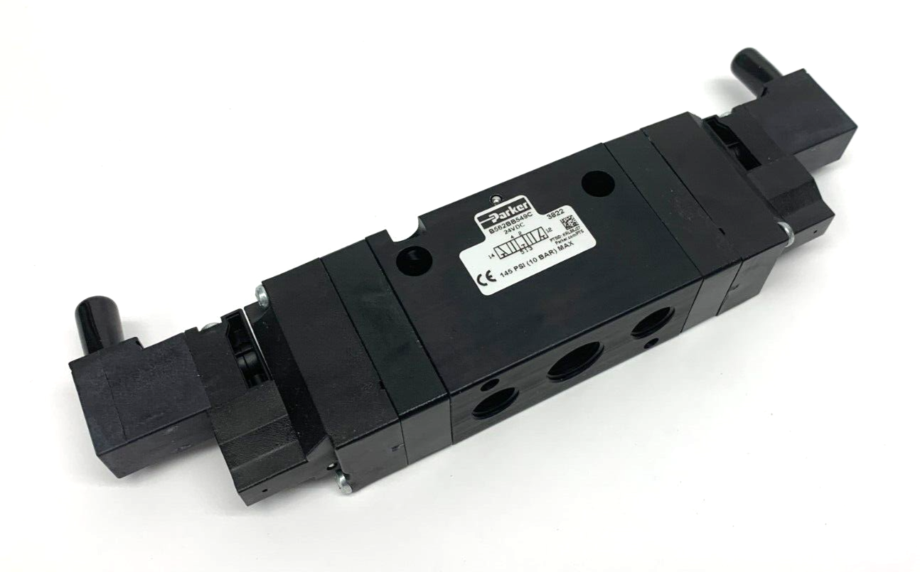 Parker B562BB549C Double Solenoid Valve 3-Port 3/8" P2E-KV32C Solenoids - Maverick Industrial Sales