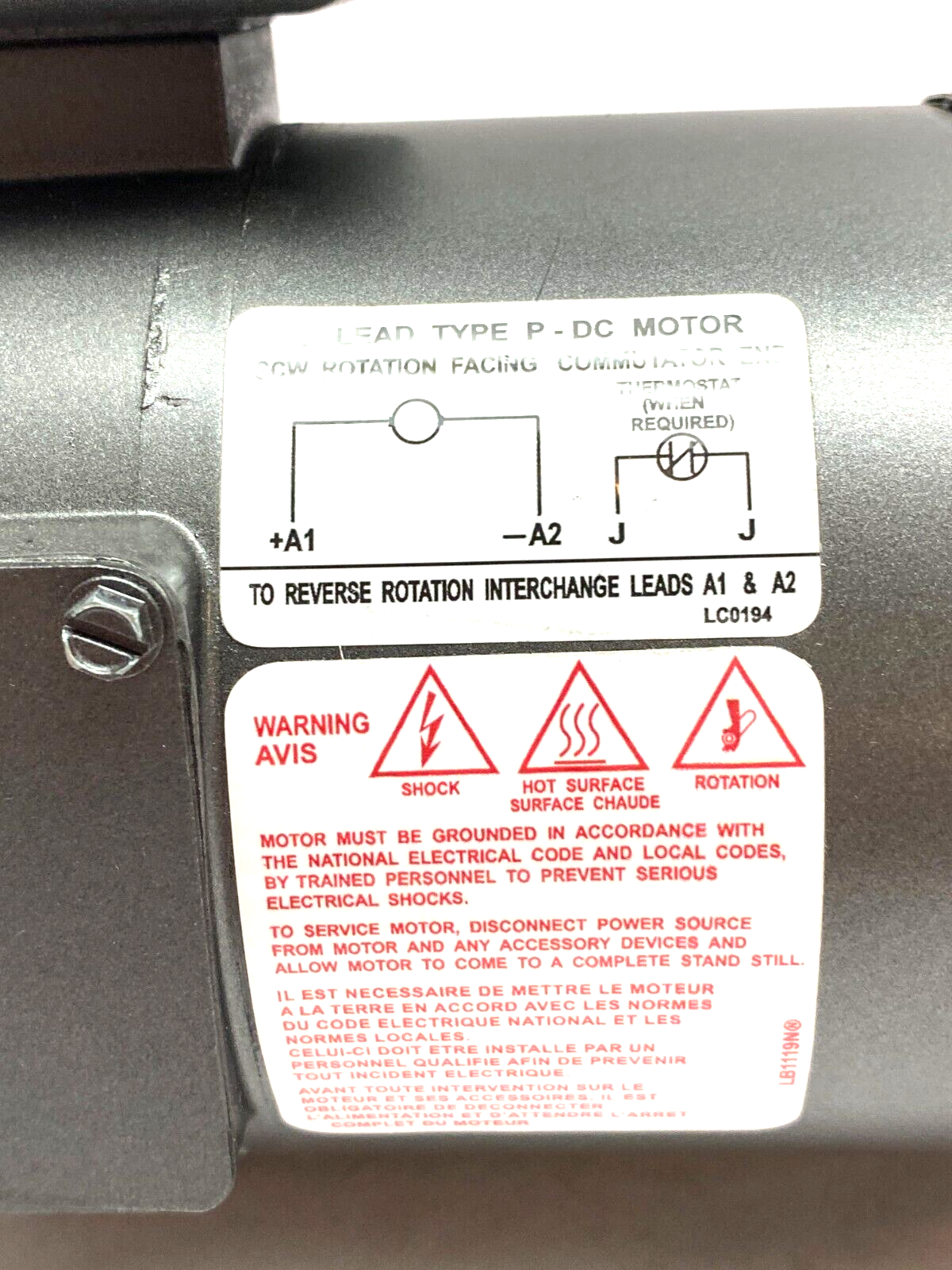 Baldor Reliance VDP3320 Direct Current Motor .33HP 1750rpm 56C Frame 33-2644Z102 - Maverick Industrial Sales