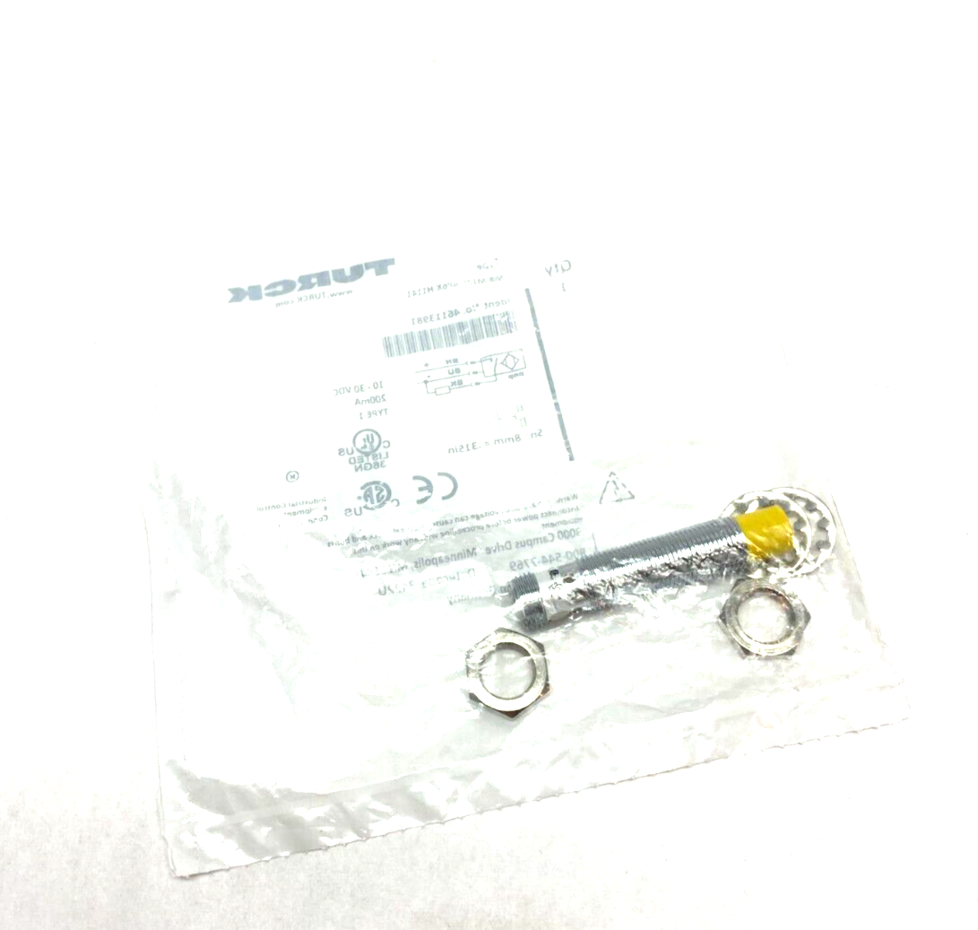 46113981, NI8-M12E-AP6X-H1141 | Turck NI8-M12E-AP6X-H1141 Inductive Proximity Sensor 3-Wire 10-30VDC 46113981 - New - Maverick Industrial Sales