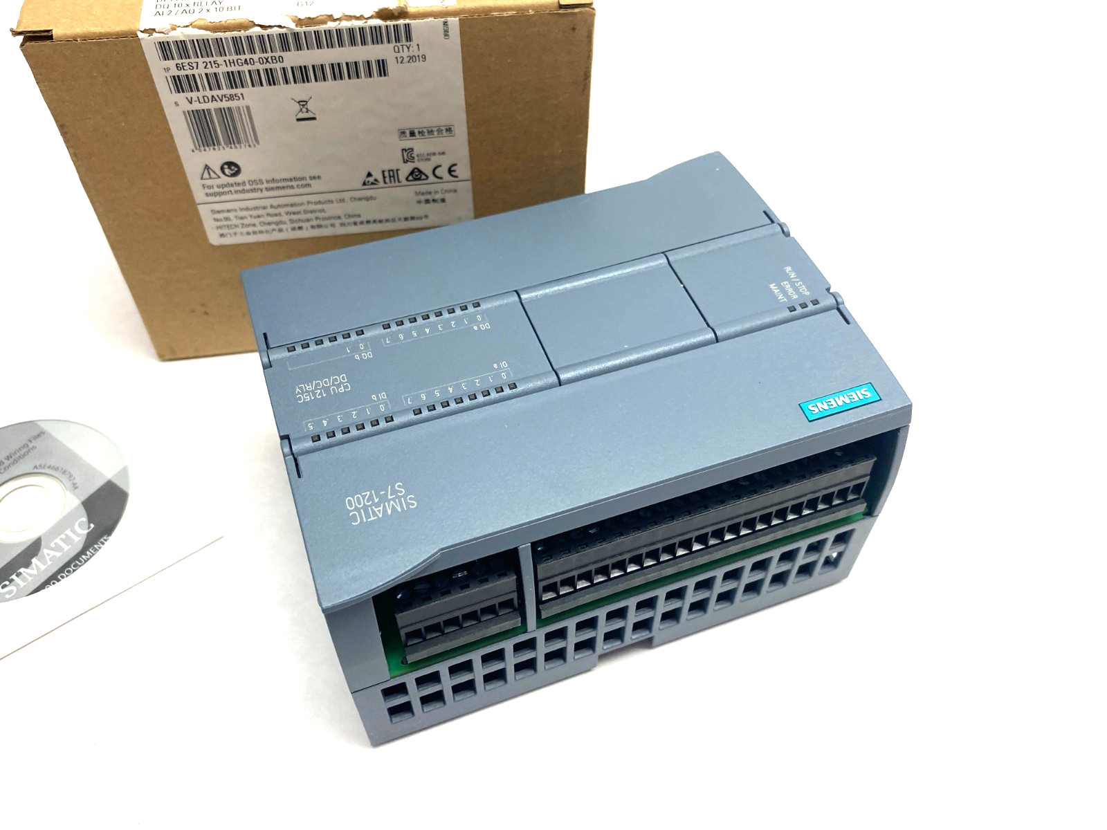 Siemens 6ES7 215-1HG40-0XB0 SIMATIC S7-1200 CPU Module DI 14x24VDC DQ 10x - Maverick Industrial Sales