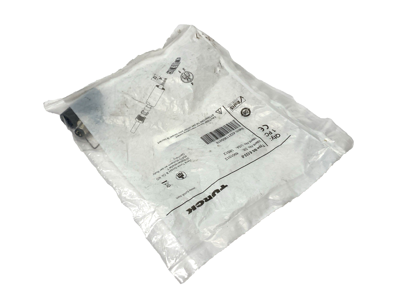 Turck BS 5133-0 Circular M8 Connector Plug 6901012 - Maverick Industrial Sales