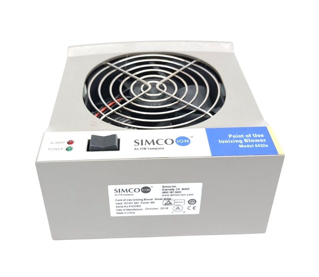 Simco Ion 6432e Point Of Use Ionizing Blower 24V AC/DC 6W NO BENCHTOP STAND - Maverick Industrial Sales
