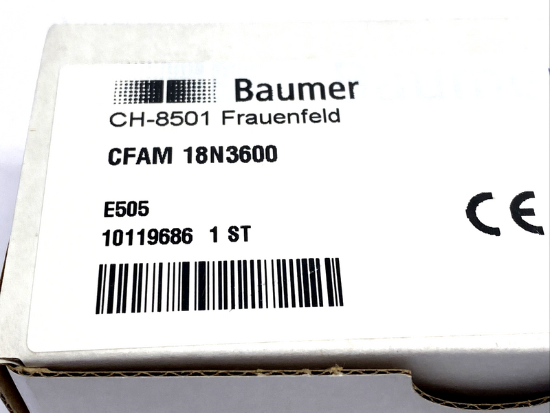 Baumer CFAM 18N3600 Capacitive Proximity Sensor, 8mm Body 2m Cable, 10119686 - Maverick Industrial Sales