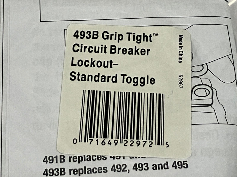 Master Lock 493B Grip Tight Circuit Breaker Lockout Standard Toggle PKG OF 6 - Maverick Industrial Sales