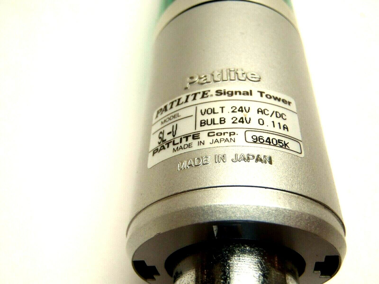 Patlite SL-V Stack Light Red Clear Green 24VDC 0.11A - Maverick Industrial Sales