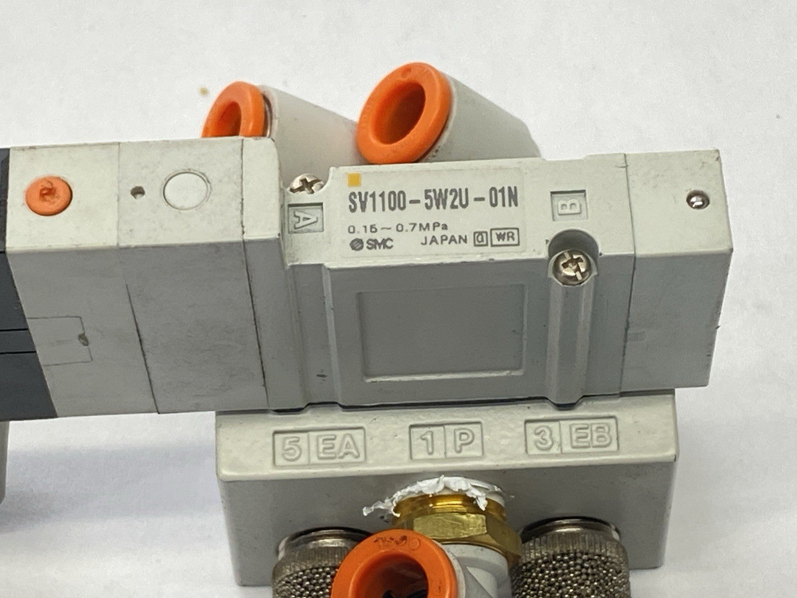 SMC SV1100-5W2U-01N 5‑Port Solenoid Valve 2‑Position Single 24VDC M12 4-Pin - Maverick Industrial Sales