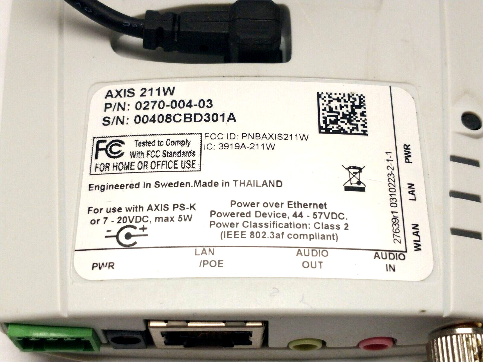 AXIS 0270-004-03 211W Outdoor IP Network Camera 3-8mm Lens - Maverick Industrial Sales