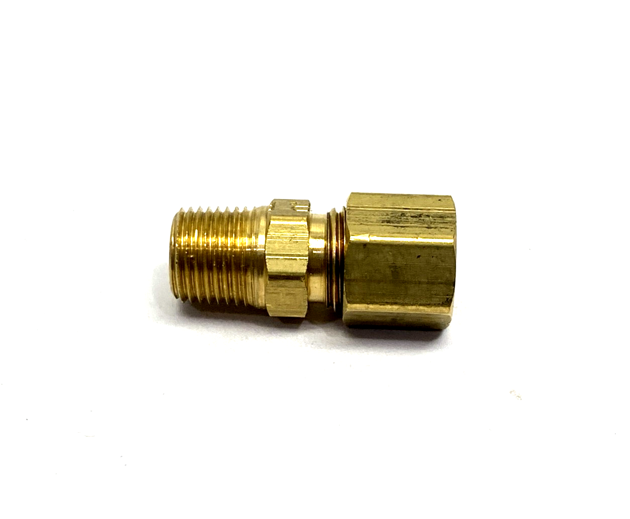Parker 68C-4-2 Brass Compression Fitting 1/8" Male NPT x 1/4" Compression 10-PK - Maverick Industrial Sales