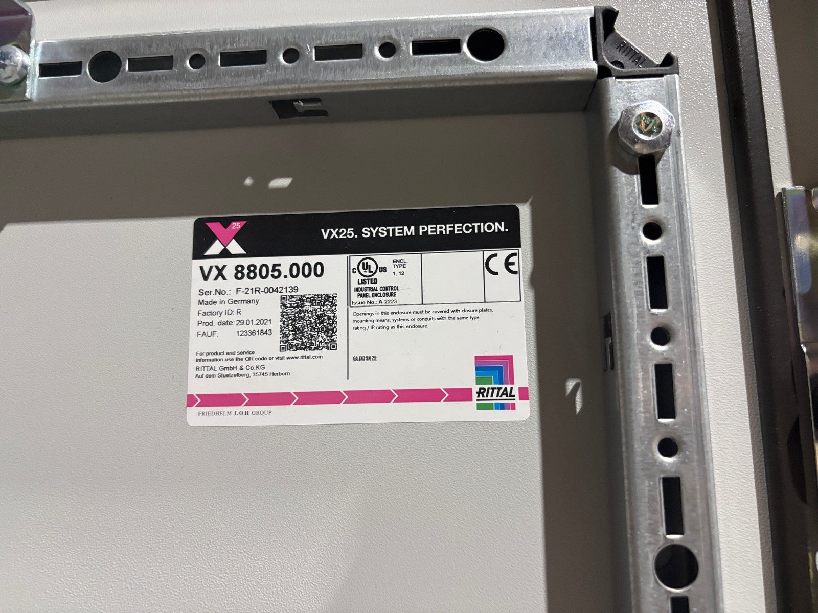 Rittal VX25 4-Bay Electrical Enclosure Cabinet System VX 8805 VX 8605 - Maverick Industrial Sales