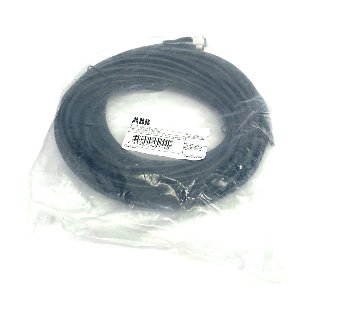 2TLA020056R2300 | ABB Straight M12 Shielded Cable 10m Length M12-C1012 - New - Maverick Industrial Sales