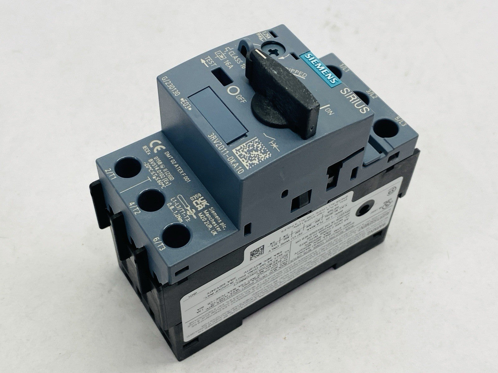 Siemens 3RV2011-0KA10 Circuit Breaker Class 10 0.9-1.25A 3-Pole - Maverick Industrial Sales