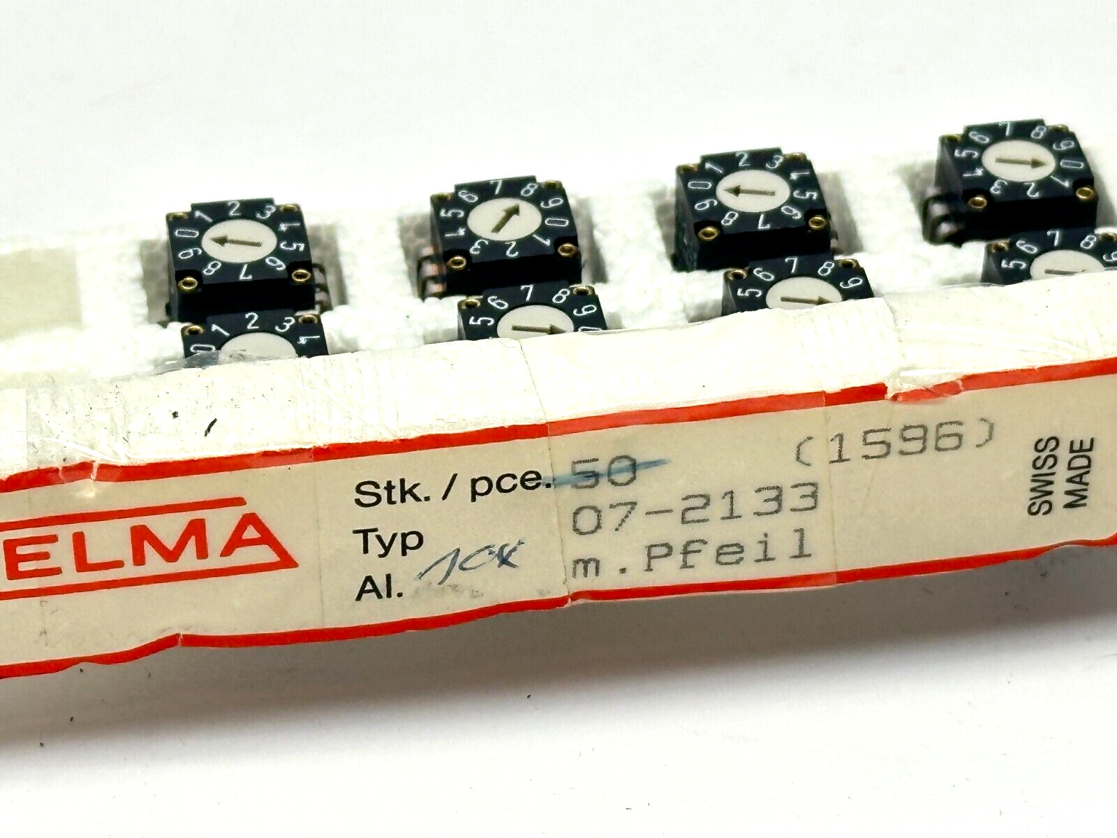 Elma 07-2133 Rotary Switch 07 VERTICAL Shorting BCD Coding 10-Position LOT OF 9 - Maverick Industrial Sales